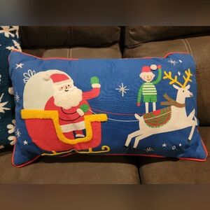 WONDERSHOP by TARGET Festive Santa and Reindeer Holiday Pillow